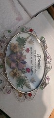 Friends Are Flowers Glass Dream Catcher Pressed Flowers