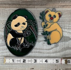 Vintage Suncatchers BEARS KOALA & PANDA Lot Of 2 NEW OLD STOCK