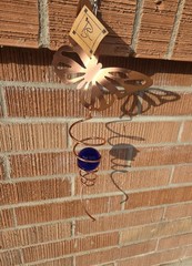 Nature’s Cyclone Copper Tone Butterfly Twirling Sun Catcher