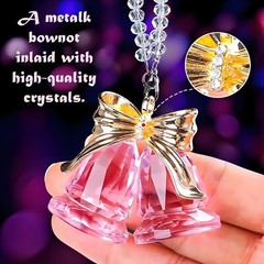 Shimmering Crystal Bell Hanging Ornament, Rainbow Maker Window Garden Home Decor