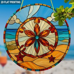 Nautical Mandala Beach Themed Acrylic Suncatcher Holiday Home Decor Accent
