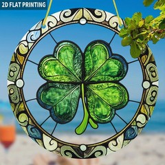 Vibrant Acrylic Suncatcher Four Leaf Clover St. Patrick’s Day Irish Window Decor