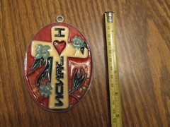 I Love Jesus Cross Suncatcher Sun Catcher Stained Glass-style window