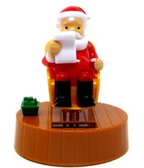 New Solar-Powered Christmas Rocking Santa with List