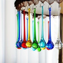 Mix Color Large Crystal Raindrop Chandelier Prisms 6pcs DIY Hanging Drops