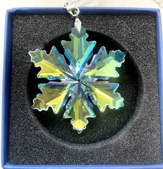 Crystal Snowflake Sun Catcher Christmas Decor Czech Bohemia Crystal Glass Gift
