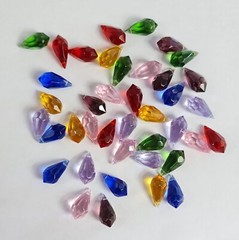42pcs 20mm teardrop pendant suncatcher crystals jewelry earring beads bulk lot