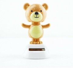 Solar Dancing BEAR Tan Bobblehead Toy CAR DASHBOARD Dancer Toys GREAT GIFT IDEA