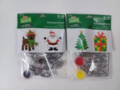 Christmas Suncatchers (plastic) Christmas Crafts Lot of 2 – Makes 4 Pieces