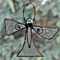 Clear Sun Rays – Iridized Boho Stained Glass Sun Light Catcher – Handmade in Qld