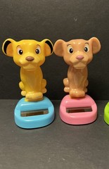 Solar Powered Dancing Bobble Head Toys- From Japan – Disney Lion King – Set Of 2