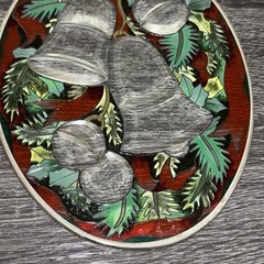 Amia Denver Stained Glass Christmas Silver Bells Handpainted Sun Catcher 7” x 5”
