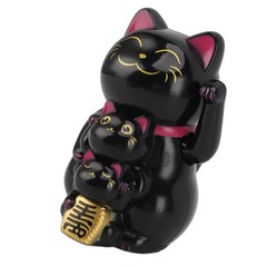 Solar Powered Lucky Cat Smiling Ornament For Home And Car Excellent