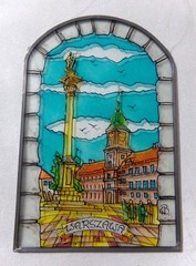 Hand Painted Artist Signed Warsaw Poland Old Town Sun Catcher