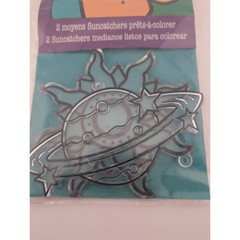 Plaid Funlites Sun Catchers Ready To Color Saturn Sun Planet Vintage 1997 16716
