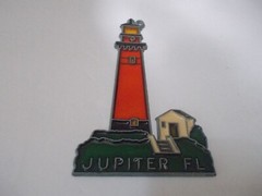 Stained Glass JUPITER FLORIDA Lighthouse Ornament Suncatcher