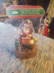 Greenbrier Solar Powered Dancing Toy New Christmas Santa In Rocking Chair