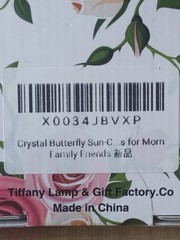 KY &BOSAM Crystal Butterfly Suncatcher N I B