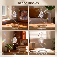 Sun Capture Light Drop Shape Vertical Crystal Glass Light Capture Device Gift