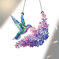 Hummingbird Suncatcher Window Hanging Hologram Bird Lover Gift Art
