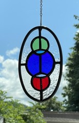 Colorful Geometric Sun Catcher Stained Glass