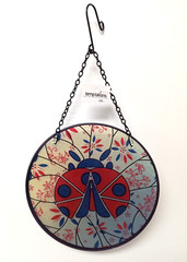 Temp-tations by Tara GLASS SUN CATCHER Lady Bug GARDEN Window RETIRED Fast Ship