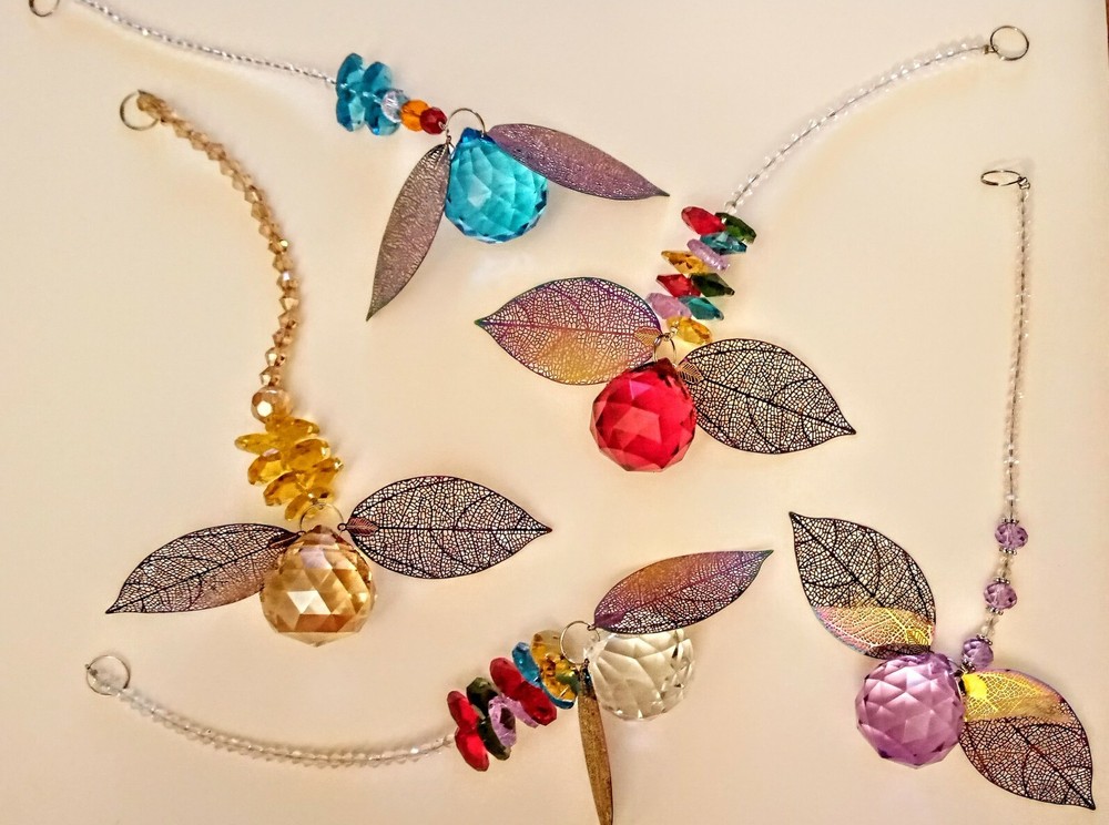 Suncatcher with wings, Car accessory, Handmade USA, Car suncatcher, Wizard ball