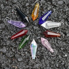 50pcs 38mm Crystal Icicle Pendant Chandelier Prisms Drops Lamp Candle Holders Cu