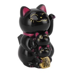 Solar Powered Lucky Cat Smiling Ornament For Home And Car Excellent