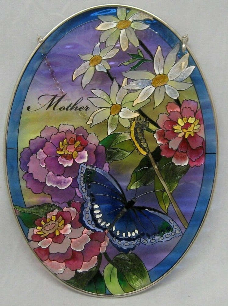 Amia Mother 8450 Large Oval Suncatcher , 6-1/2-Inch W by 9-Inch L,