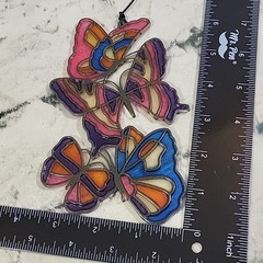 Vintage 70s Butterfly Window Hanger Suncatcher Plastic Hippie Fairycore Decor
