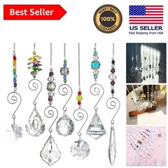 7 Irregular Crystal Prisms Hanging Suncatcher Set – Enhance Your Space Elegantly