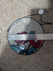 Stained Glass Style Plastic Butterfly Hanging Suncatcher And Floral Suncatcher