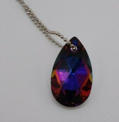 Swarovski Crystal Volcano 28mm Pear Suncatcher/ Ornament/ Rearview Mirror