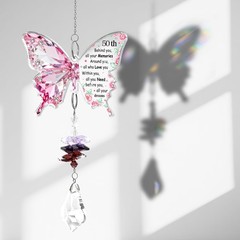 50th Birthday Gifts for Women Butterfly Crystal 50th Birthday Suncatcher 1976…