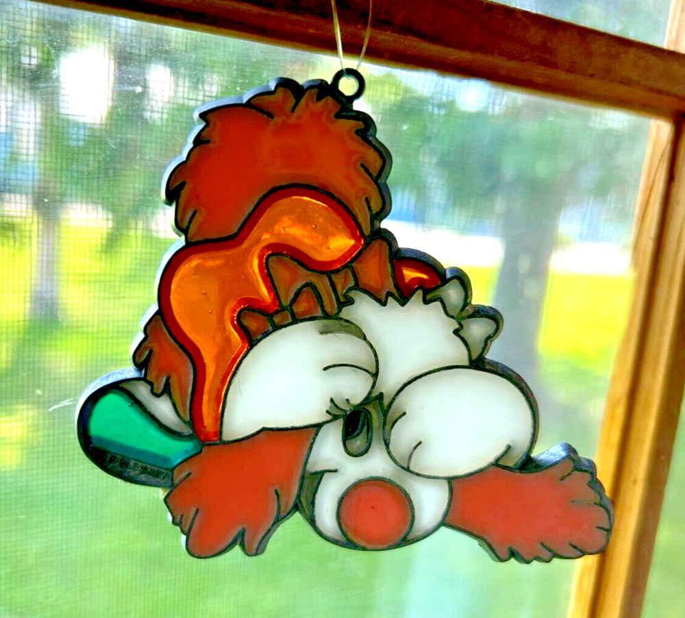 Vintage Sun Catcher Stained Glass : Disney Puppy Dog