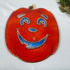 Vintage Halloween Suncatchers Lot Pumpkin Witch Cat New Design Inc