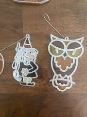 Lot Of 5 Vintage Halloween Stained Glass Sun Catcher Witch Pumpkin Ghost Owl JOL