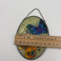 JOAN BAKER DESIGNS VINTAGE-STAINED GLASS BUTTERFLIES MY SISTER MY FRIEND
