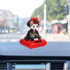 Solar Powered Japanese Figurines Car Dancing Figures Asian Geisha Shaking