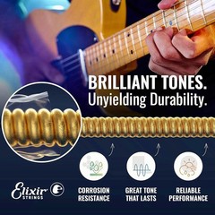 Set of 2 – Elixir 16552 Optiweb Coated Electric Guitar Strings Light 10-46 3-PAC