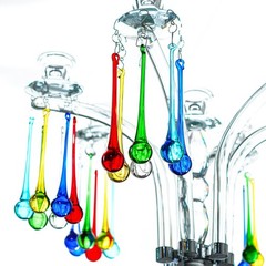 Mix Color Large Crystal Raindrop Chandelier Prisms 6pcs DIY Hanging Drops