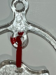 Kosta Boda Bertil Vallien Clear Glass Bird Suncatcher Ornament 9 Inch