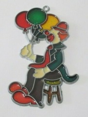 CLOWN WITH COLORFUL BALLOONS SUNCATCHER (SUNCATCHERS)