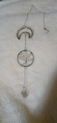 Handmade Hanging Tree of Life Crescent Moon Suncatcher glass beads