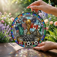 Soccer Stained Glass Suncatcher Football Fan Gift Sports Memorabilia