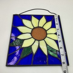 Stained Glass Suncatcher Sunflower 8 Inch Hanging Decor Garden Floral Beautiful