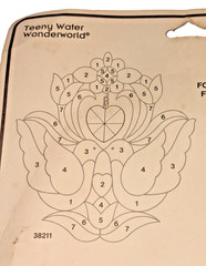 Craft House Crystalin Sun Catcher Bird Flower Heart Hang Paint by Number Kit ’94