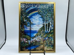 Louis Comfort Tiffany Double Rainbow Stained Art Glass~Sun Catcher~EXQUISITE~