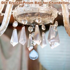 20PCS Prism Ball 24mm/0.94″ Pendant [Silver]